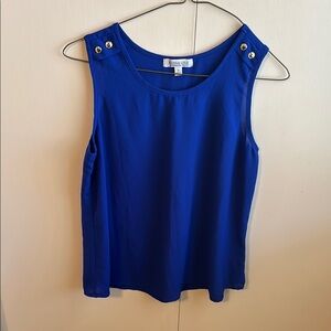 Active USA Women's Small Cobalt Blue Sleeveless Polyester Tank Top
